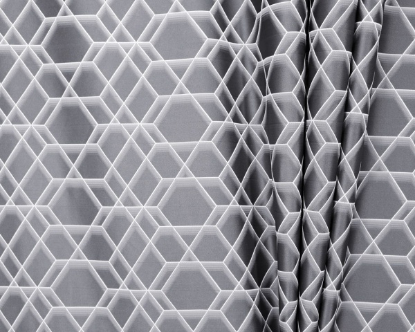 Комплект штор на тесьме "Almaz" 2 шторы 200х270, тюль 450х270 серый темный Комплект штор на тесьме "Almaz" 2 шторы 200х270, тюль 450х270 серый темный