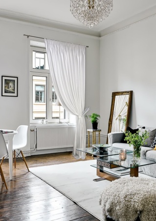 Портьера на тесьме "Lindor-SH" 200х280 цвет белый Портьера на тесьме "Lindor-SH" 200х280 цвет белый