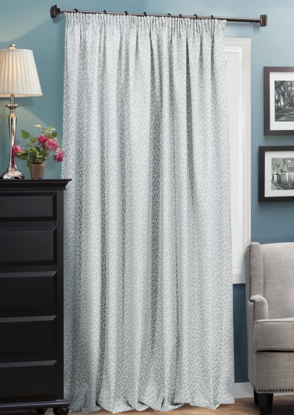 Портьера на тесьме "Domino" 220х270 серый Портьера на тесьме "Domino" 220х270 серый