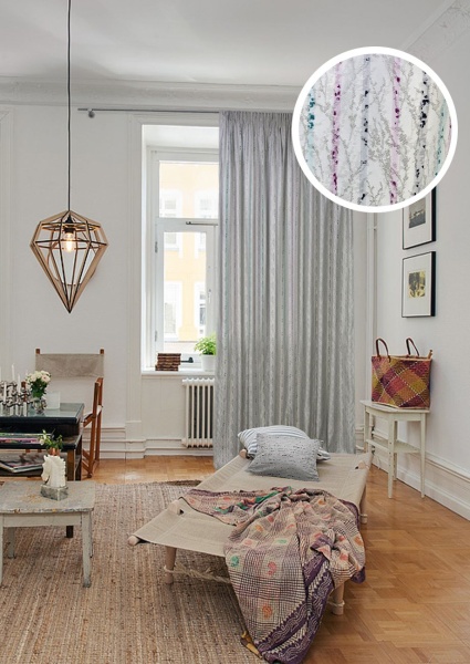 Штора на тесьме "Rosemary" 200х270 серый Штора на тесьме "Rosemary" 200х270 серый