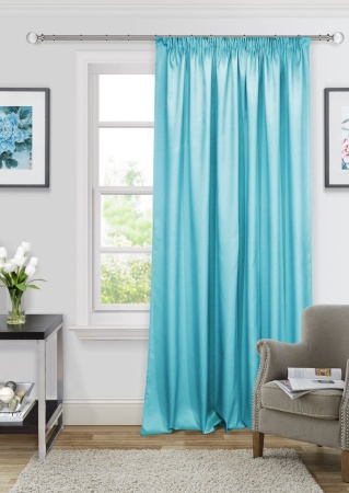 Портьера на тесьме 220х270 см Elektro цвет ярко-голубой Портьера на тесьме 220х270 см Elektro цвет ярко-голубой