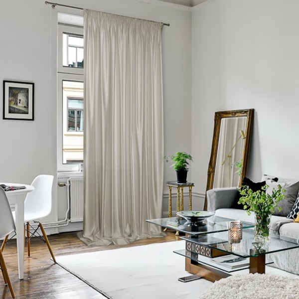 Портьера на тесьме "Lindor" 250x300 см светло-серый Портьера на тесьме "Lindor" 250x300 см светло-серый